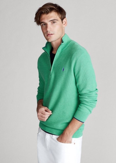 Men's Polo Ralph Lauren Cotton Half-Zip Sweater | 547981CJR